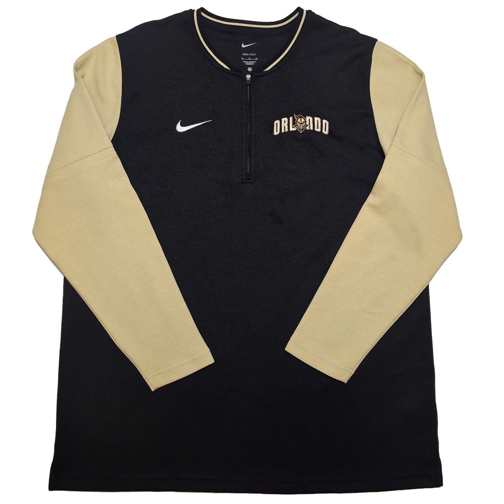 NIKE UCF Knights 1/2 Zip Pullover Orlando Black Gold Men's XL ~ Perfect!